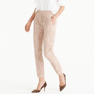 J. Crew tan lace trousers